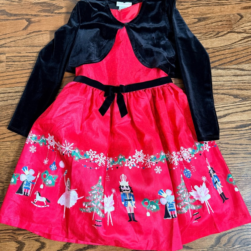 Holiday Nutcracker Red & Black Girls' Dress by Bonnie Jean